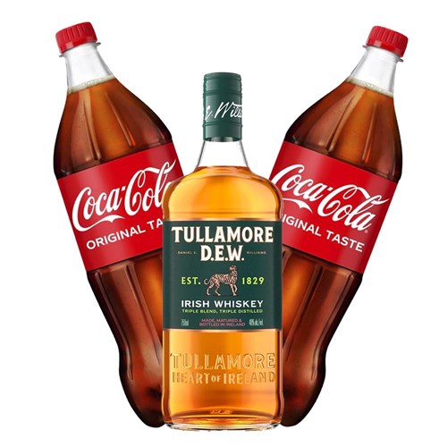 Tullamore Dew Blended Irish Whiskey 70cl with Coca-Cola Mixer